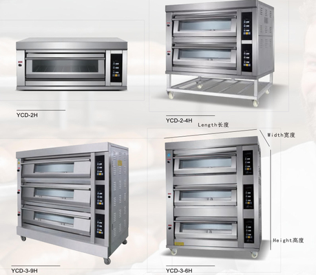 Pizza 6.6KW de la torta del pan del horno 380v del gas que cuece eléctrico comercial