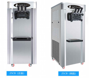 Máquina doble del helado del compresor que prerefrigera 220v 50 - 60hz 1800W
