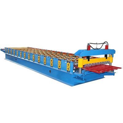 Rollo de la hoja que cubre 840 que forma la máquina, hoja acanalada azul del tejado que hace la máquina