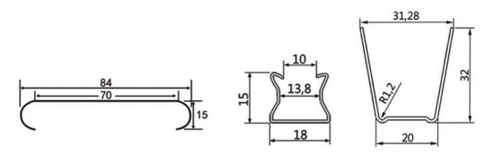 Hoja de la cerradura del tablero de publicidad de C84 Gray Keel Roll Forming Machine For