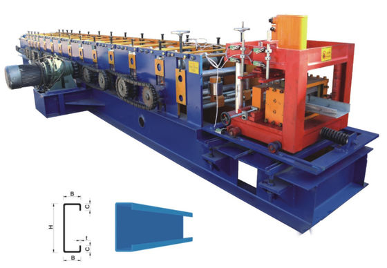 Rollo de la correa de 7.5KW C que forma la perforación hidráulica del canal de la máquina C
