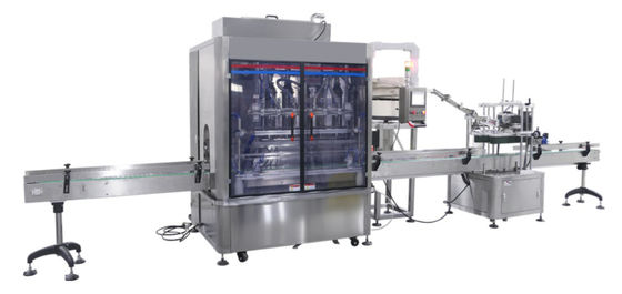 Empaquetadora automática del aceite de cacahuete, máquina del casquillo del embotellado del aceite 1800bph