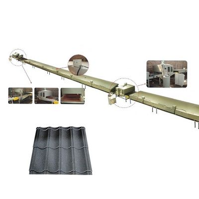 prenda impermeable revestida de la máquina 380V de la teja de tejado de la piedra 32m/min