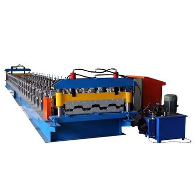máquina 15KW de la formación de hoja de la teja 8T para la cubierta de piso de acero