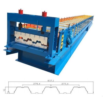 máquina 15KW de la formación de hoja de la teja 8T para la cubierta de piso de acero