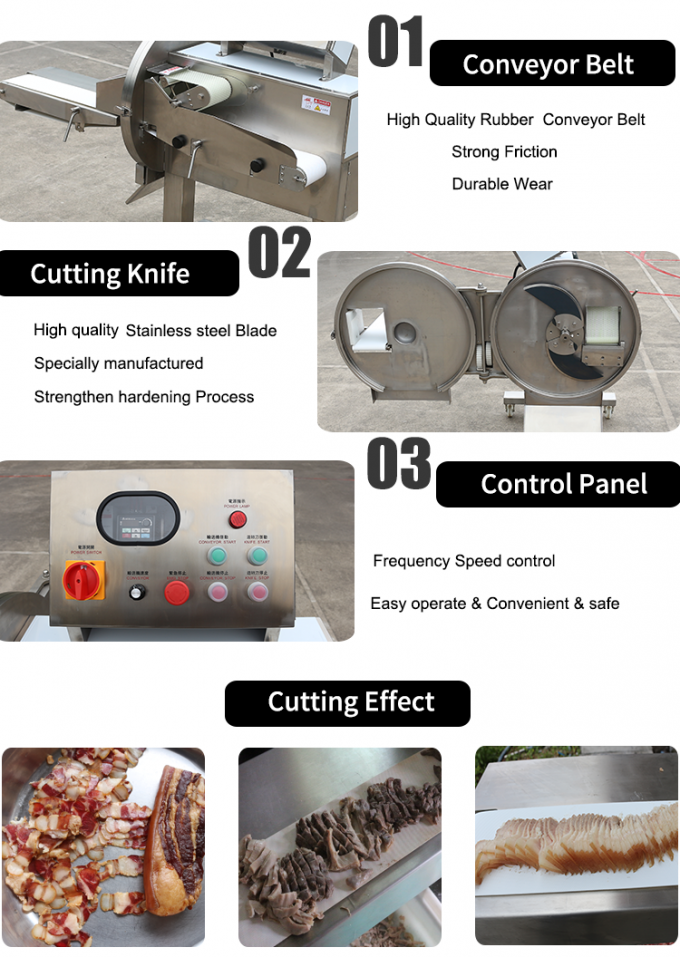 Cortadora automática ajustable de la carne